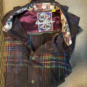 COPY - Robert Graham navy men shirt button down